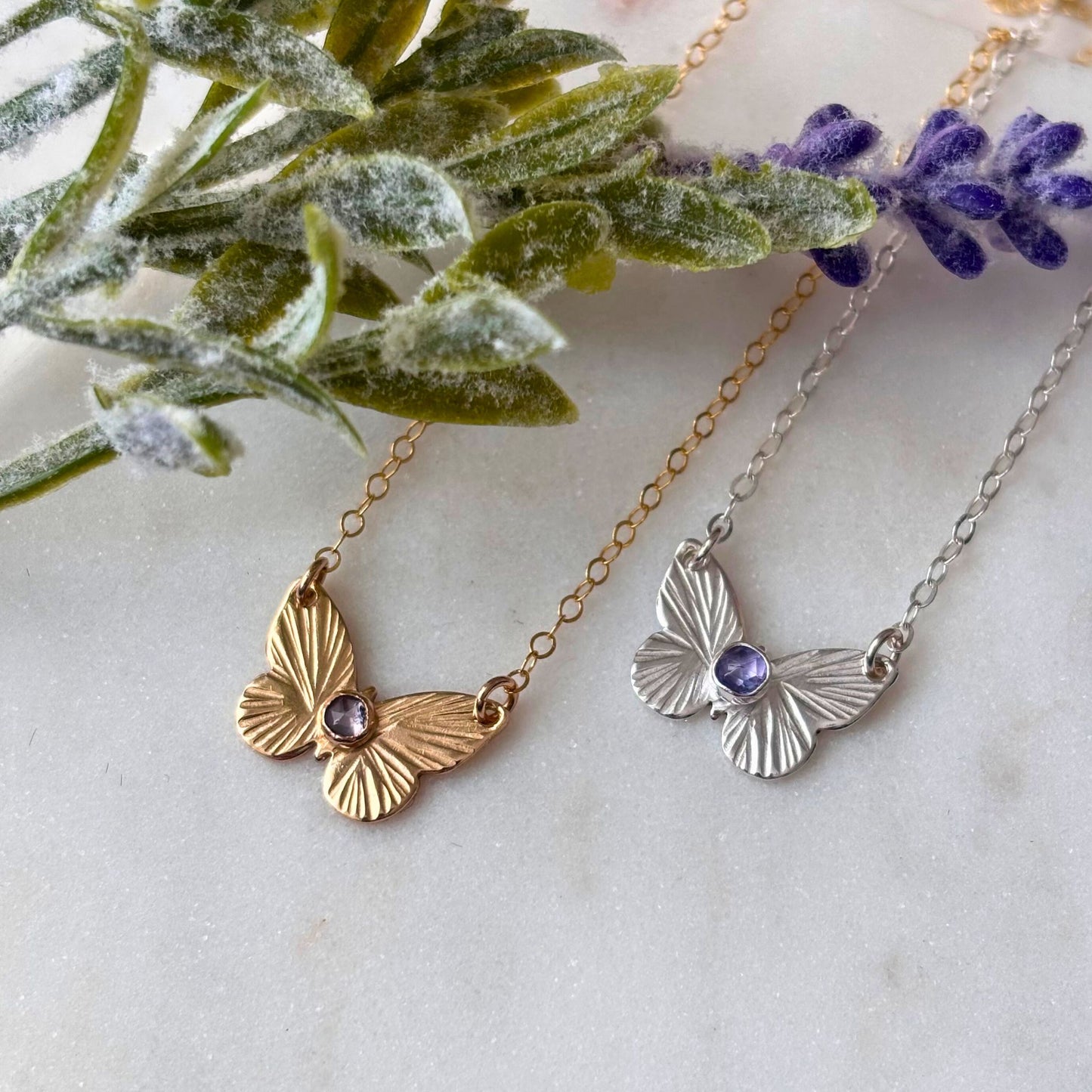 Butterfly Necklace - 14k Gold-Fill or Sterling Silver