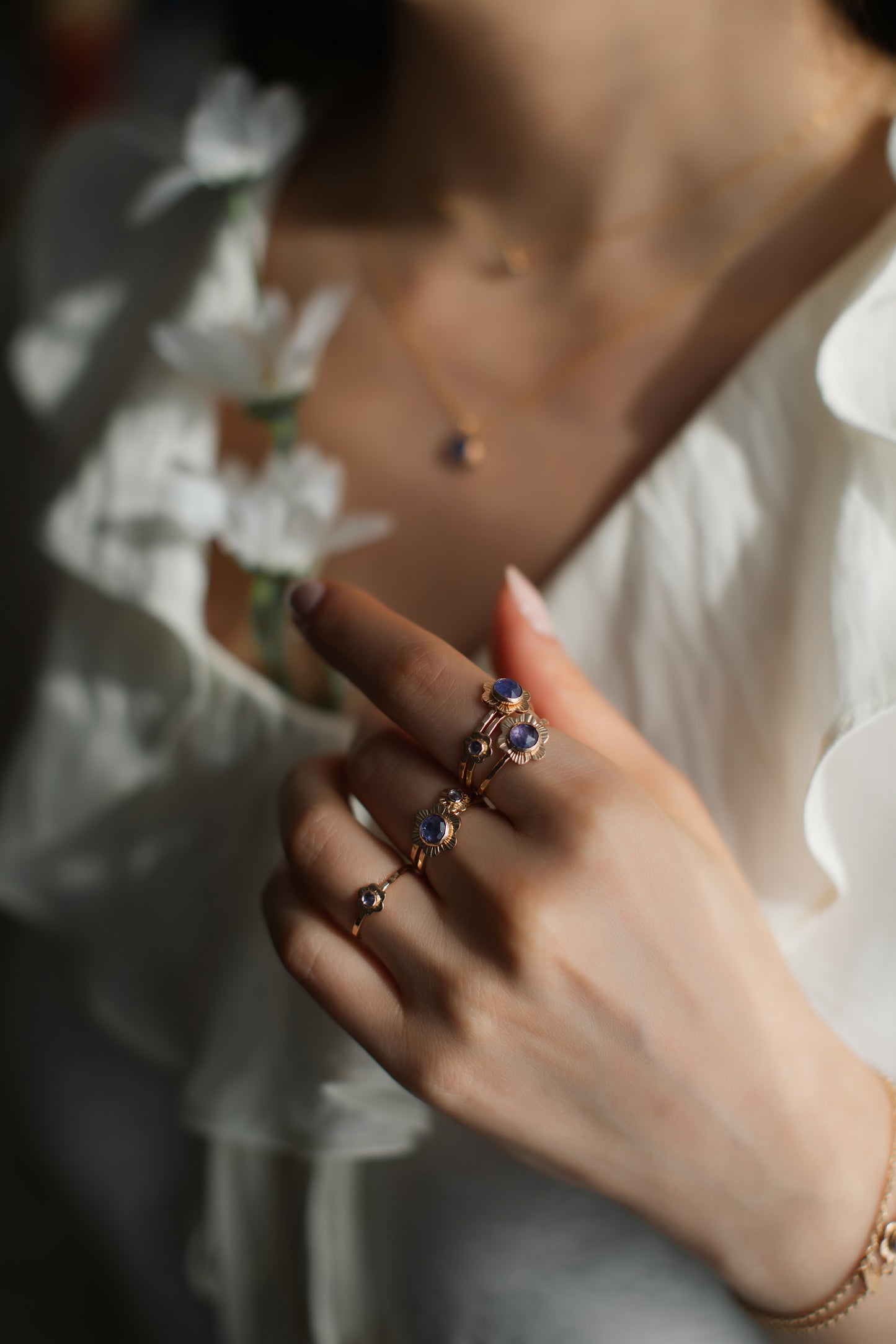 Flower Ring - 14k Gold-fill or Sterling Silver