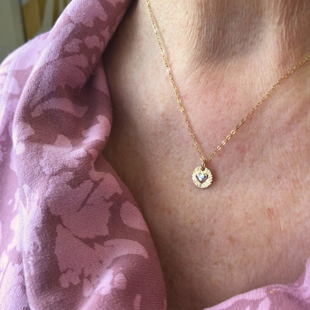 Radiant Heart Necklace - Mixed Metals