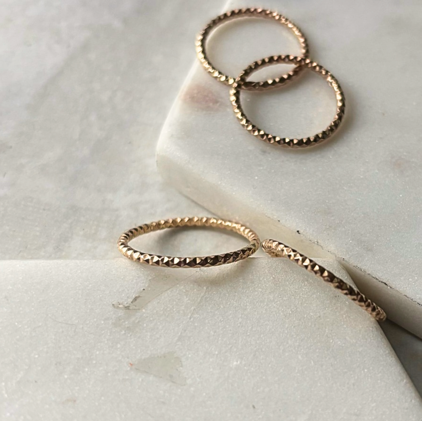 Serpentine Texture Stacking Ring - 14k Gold-fill or Sterling Silver