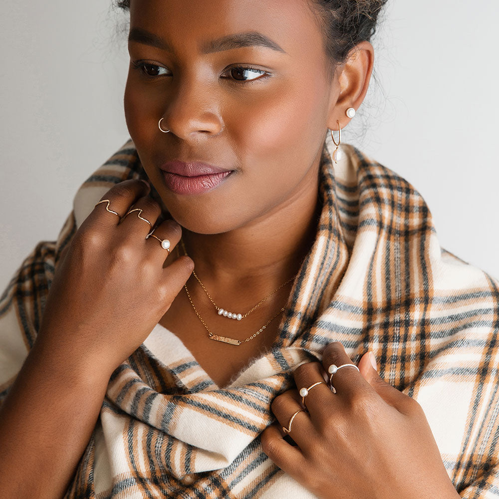 strut jewelry mini bar necklace 14k gold fill