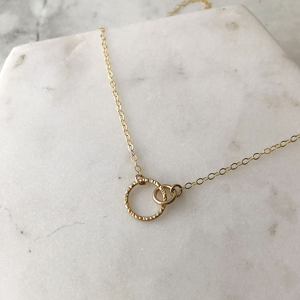 strut jewelry mini links necklace gold and silver