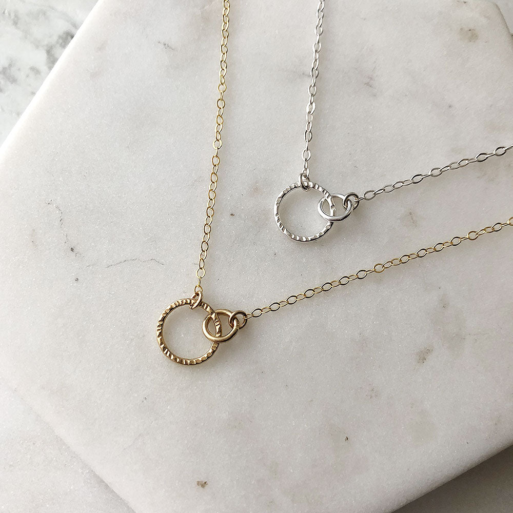 strut jewelry mini links necklace gold and silver
