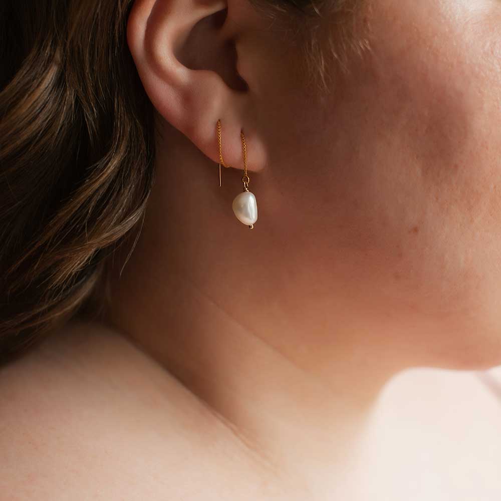 Pearl Threader Earrings