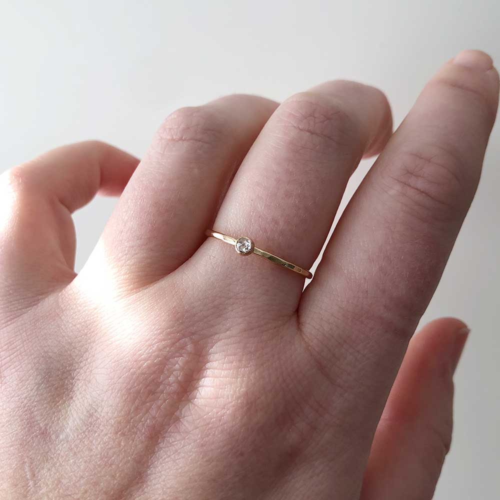 strut jewelry petite diamond stacking ring 14k gold fill