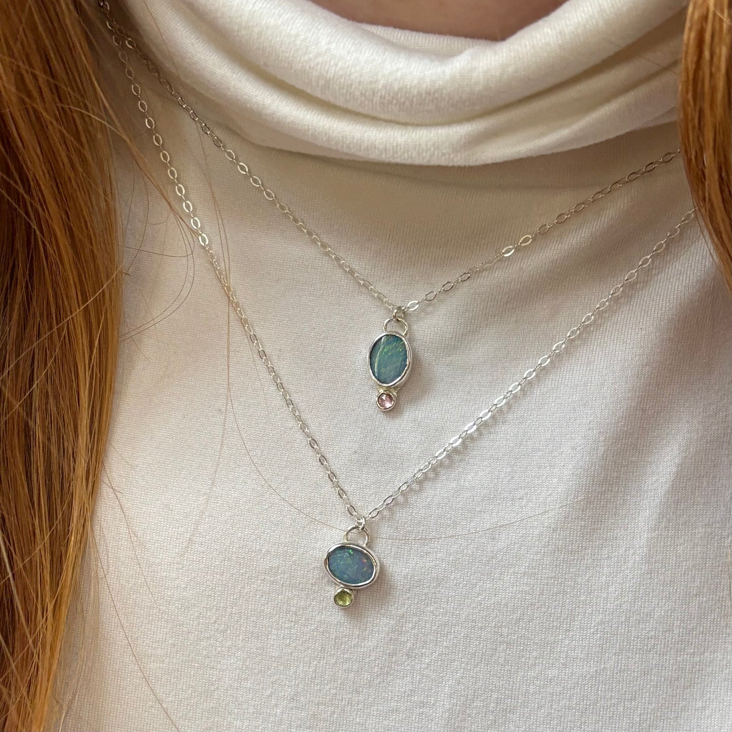 Australian Opal Necklace - Double