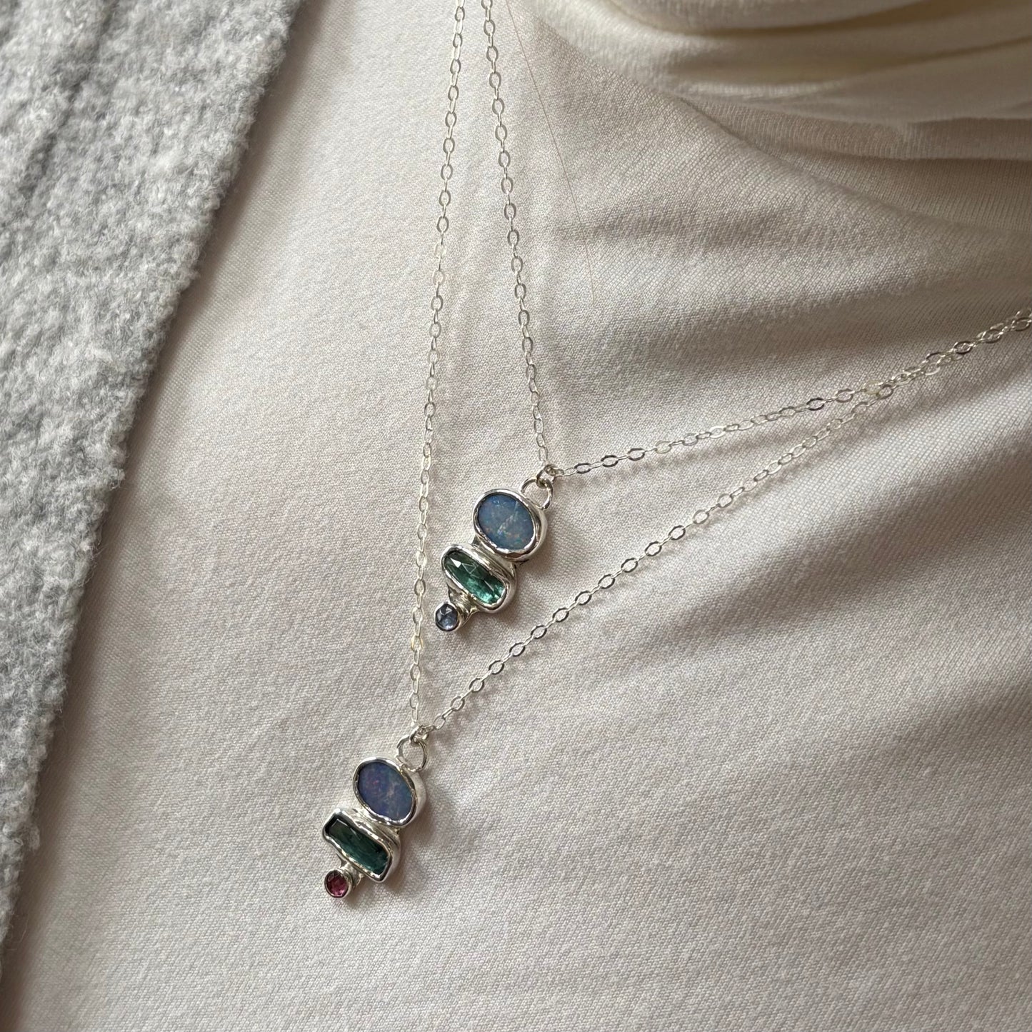 Australian Opal Necklace - Triple