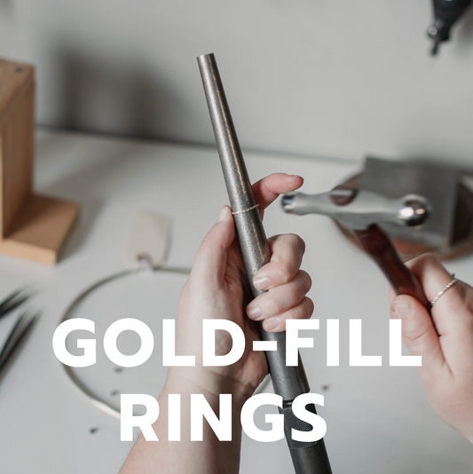 GOLD-FILL RING CLASS / Tues Oct 28th / 6pm-8pm / Make two 14k gold-filled stacking rings