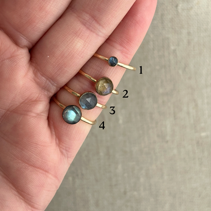 CLEARANCE - Gold Fill Labradorite Ring - Size 5/5.5