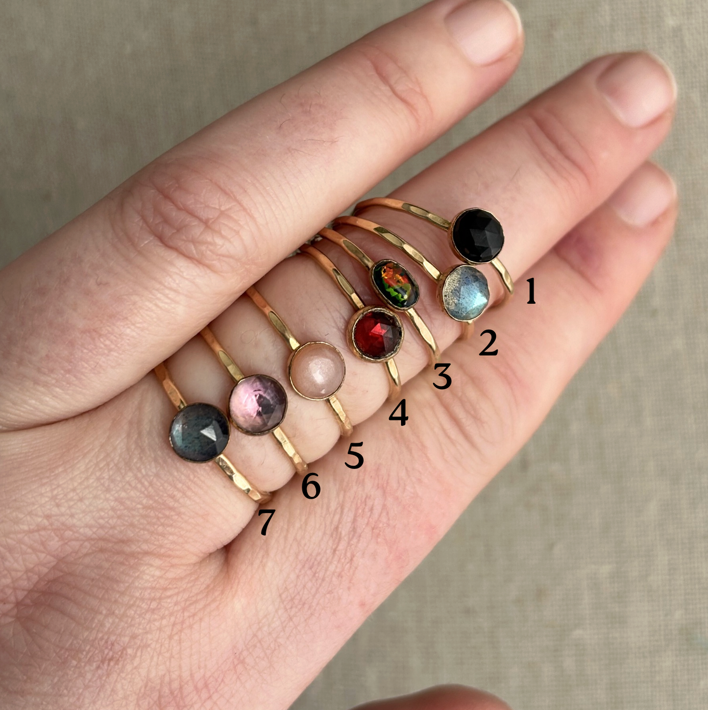 CLEARANCE - Gemstone & Band Rings - Size 9/9.5