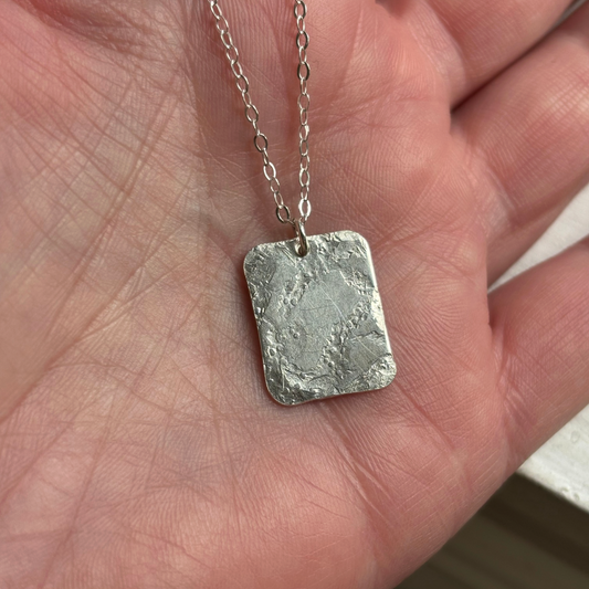 CLEARANCE Silver Rectangle Necklace