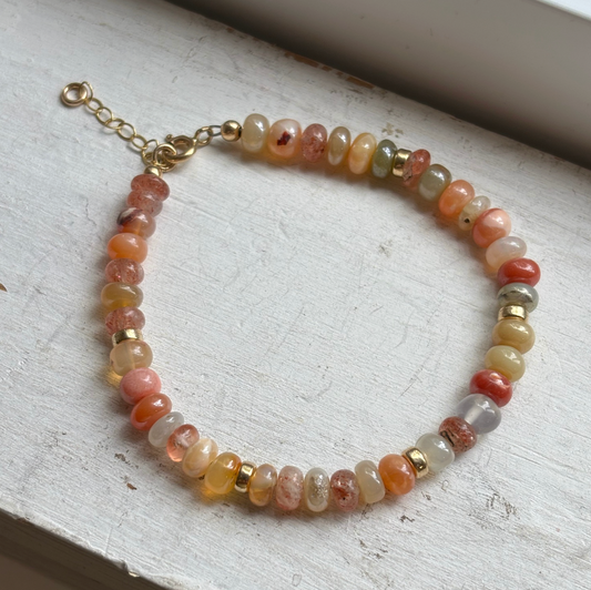 CLEARANCE Peruvian Opal & Sunstone Bracelet