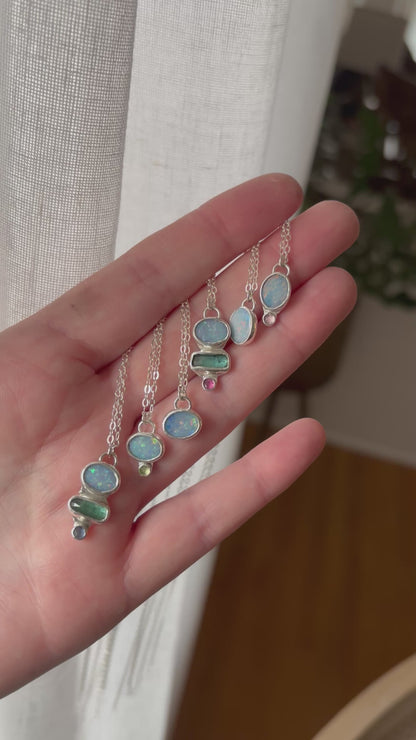 Australian Opal Necklace - Triple