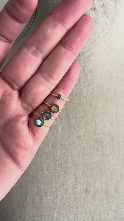 CLEARANCE - Gold Fill Labradorite Ring - Size 5/5.5