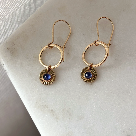 Aura Birthstone Dangle Earrings