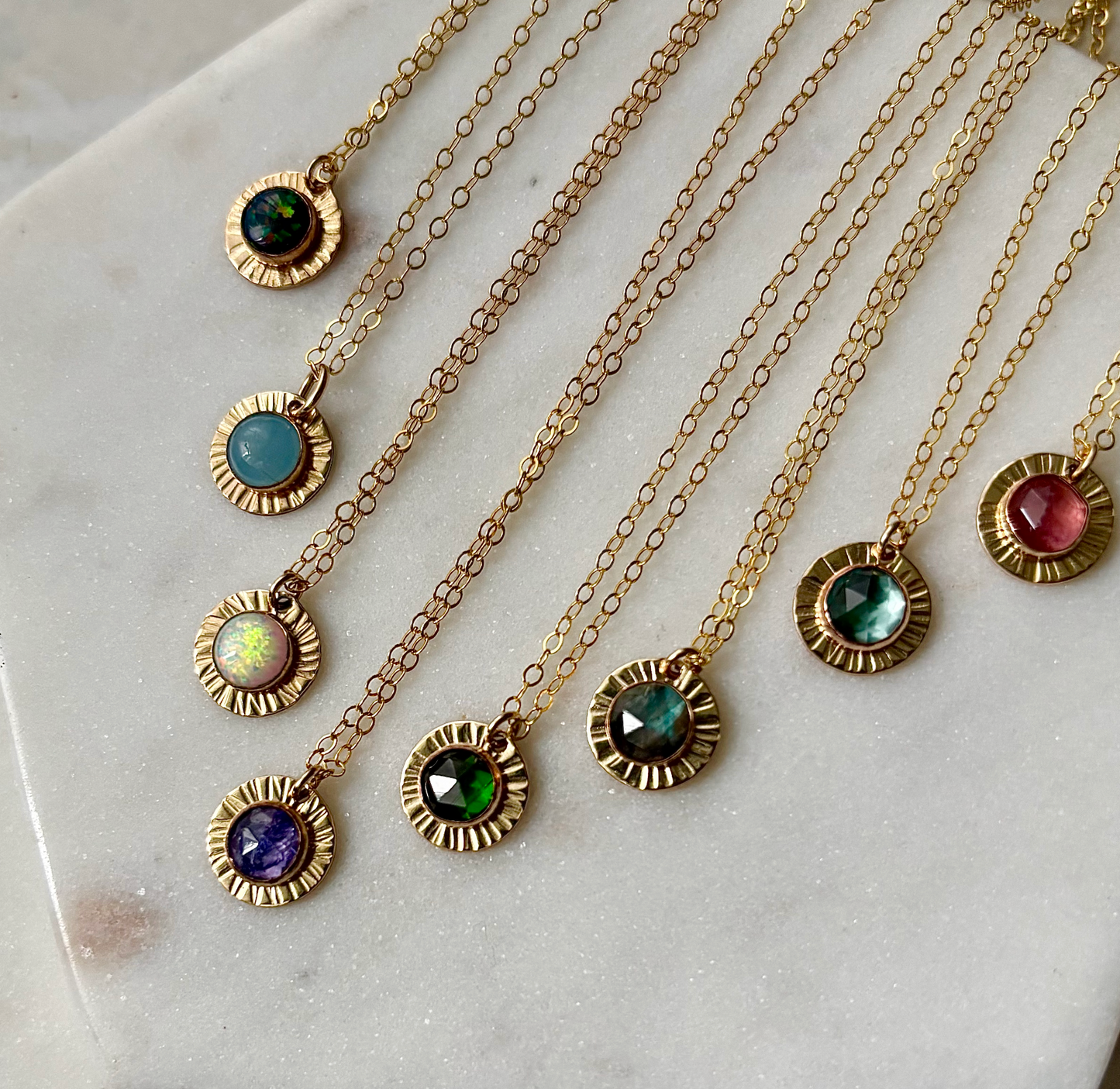 Aura Birthstone Necklace - Medium