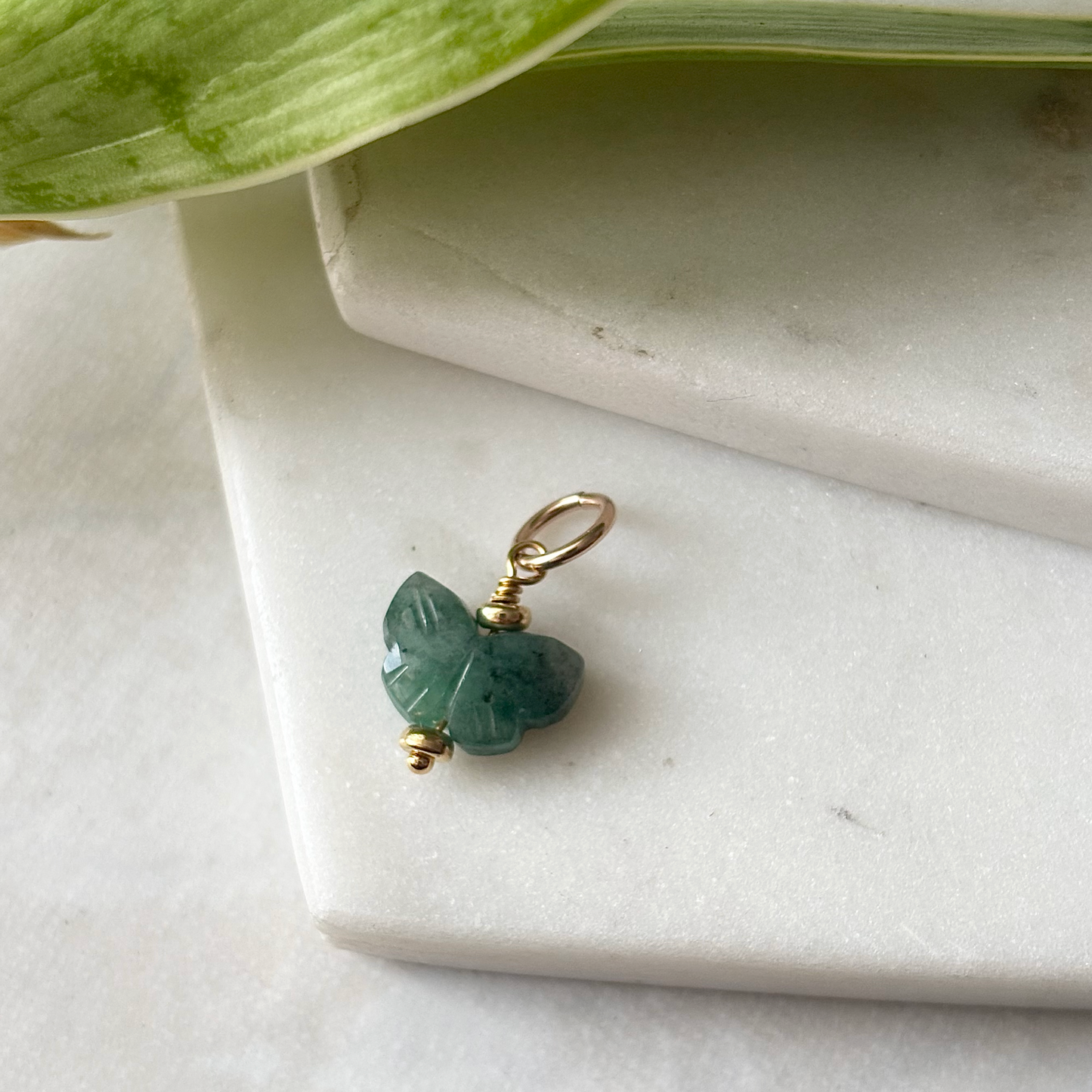 Emerald Butterfly Charm