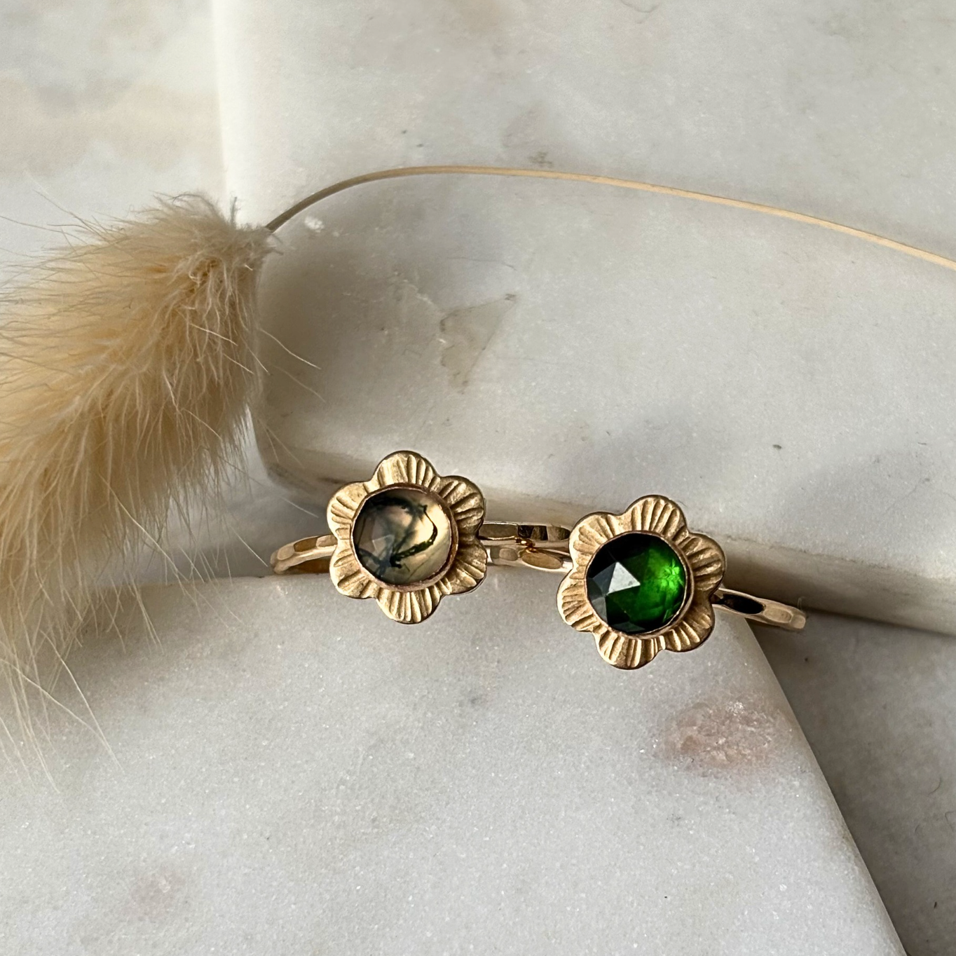 Flower Ring - 14k Gold-fill or Sterling Silver