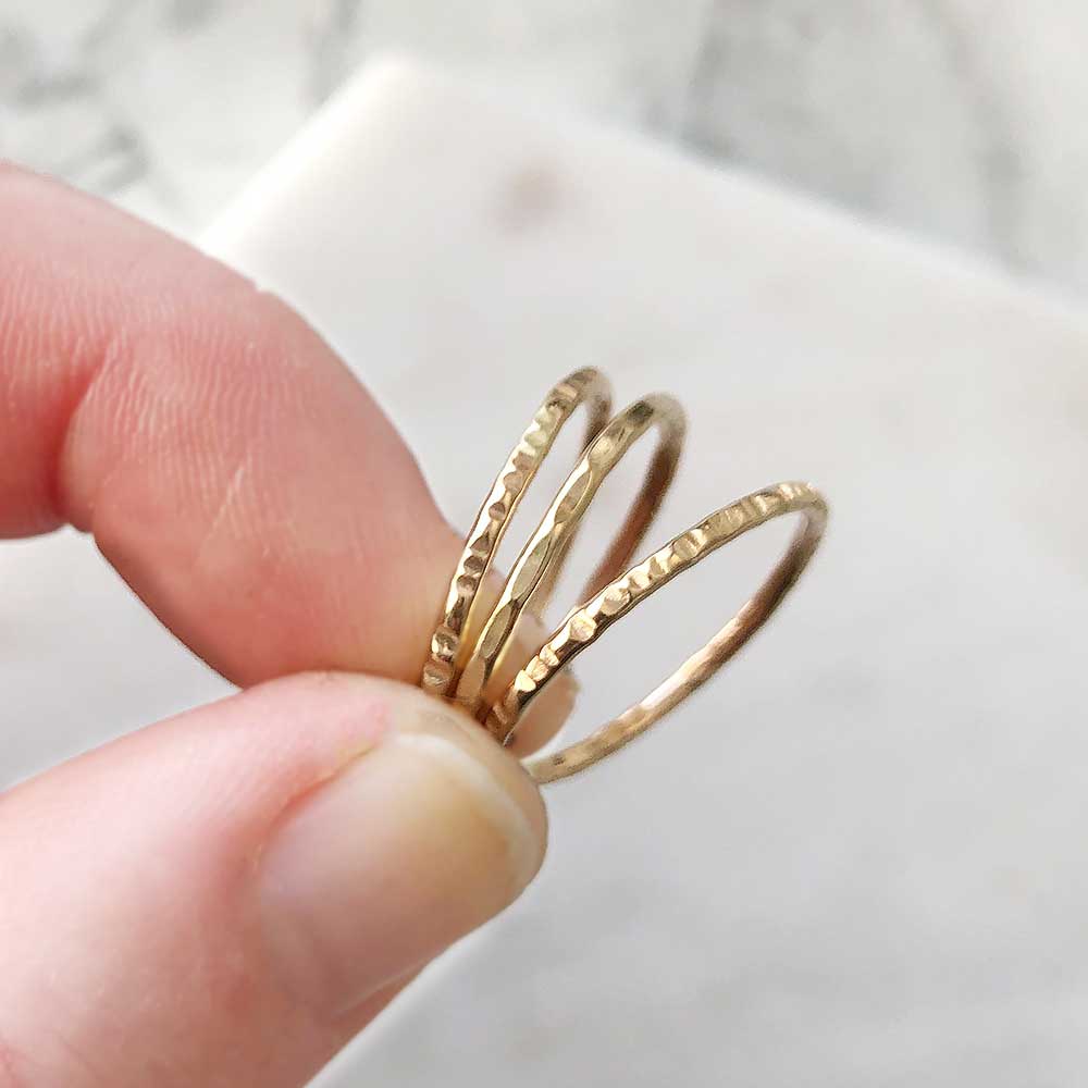 GOLD-FILL RING CLASS / Tues Oct 28th / 6pm-8pm / Make two 14k gold-filled stacking rings