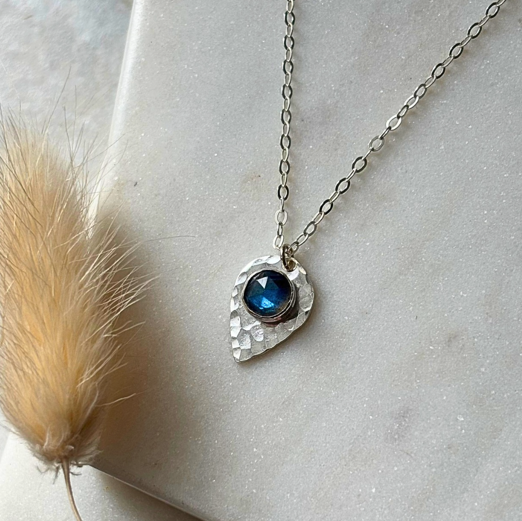 OOAK Labradorite Raindrop Pendant Necklace