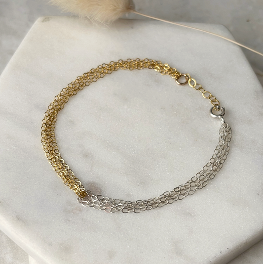 Liquid Multi-strand Chain Bracelet