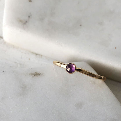 Petite Amethyst Stacking Ring