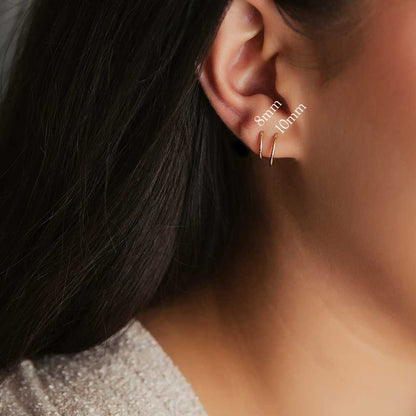 Smooth Sleeper Hoop Earrings