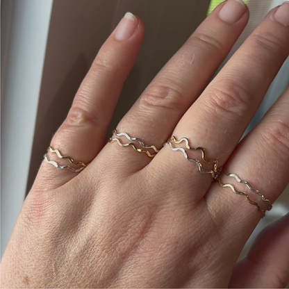 Squiggle Wavy Stacking Ring