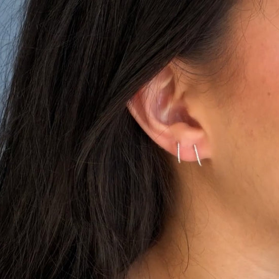 strut jewelry twist sleeper hoop earrings