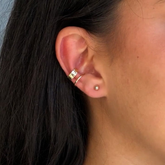 strut jewelry orb stud earrings 14k gold fill