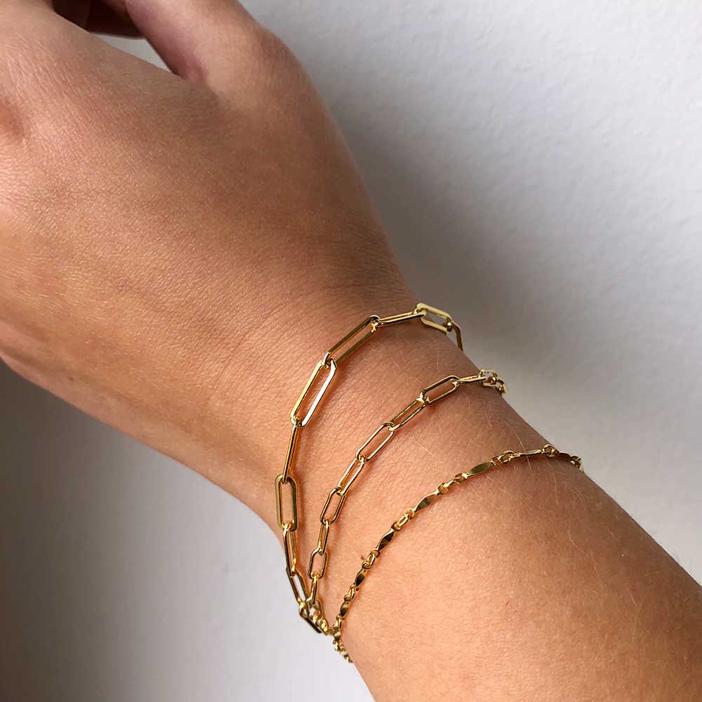 strut jewelry bar chain bracelet 14k gold fill