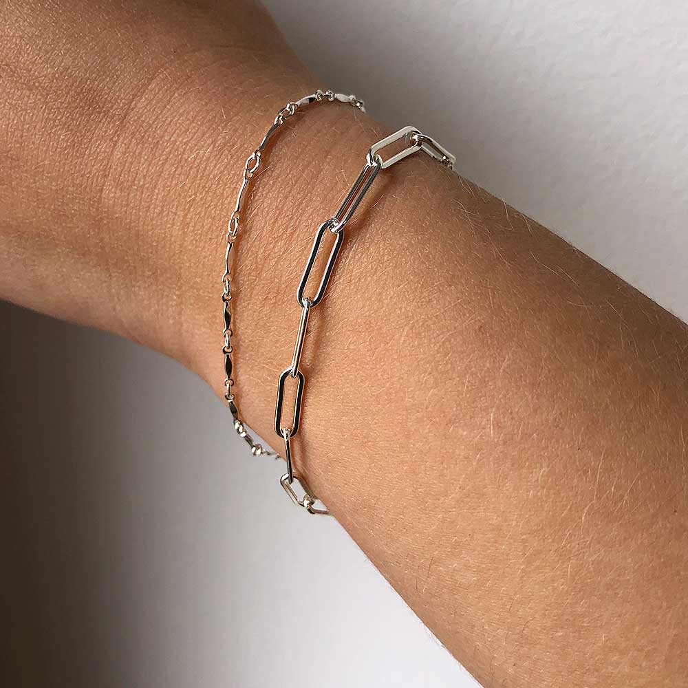 strut jewelry bar chain bracelet sterling silver