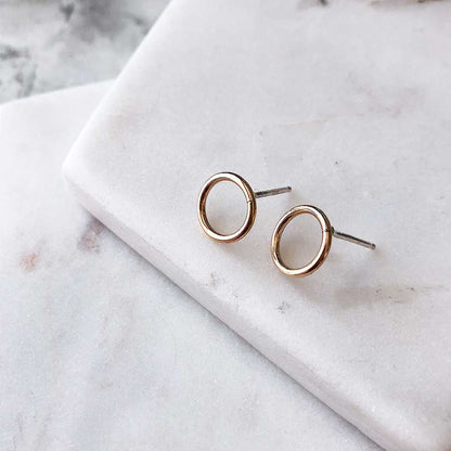 strut jewelry open circle stud earrings
