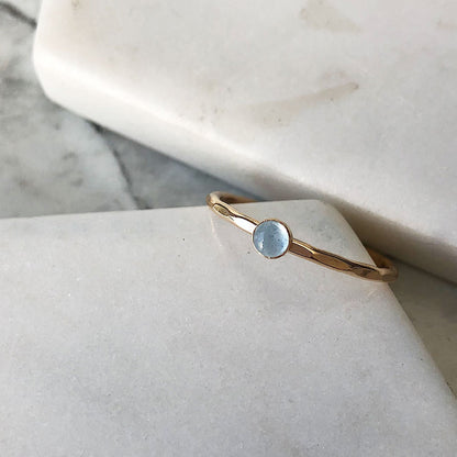 strut jewelry petite aquamarine stacking ring