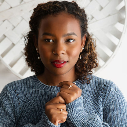 strut jewelry small pearl hoops 14k gold fill