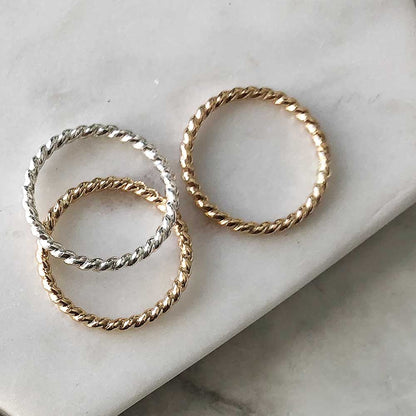 strut jewelry twist stacking rings 